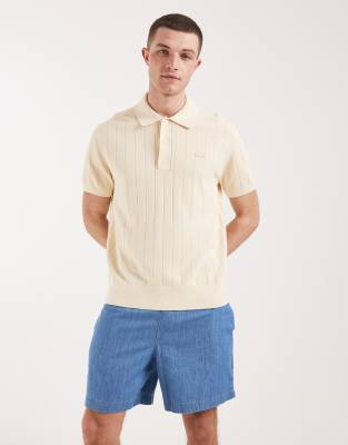 Lacoste - Short en chambray - Bleu clair