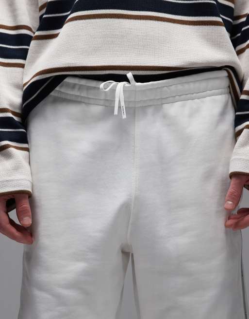 Lacoste - Short en jersey avec bandes à logo - Blanc, 4 de 5