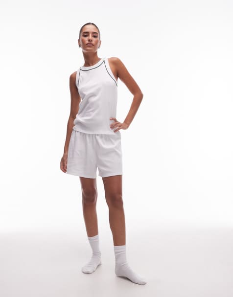 Lacoste short pyjama set in white - view 1