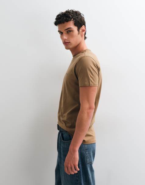 Lacoste short sleeve logo t-shirt in brown - view 1