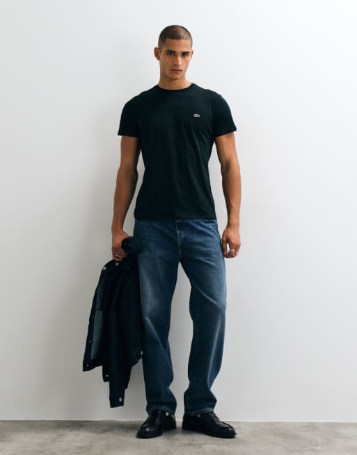 Lacoste short sleeve logo t-shirt in dark green, 5 of 5