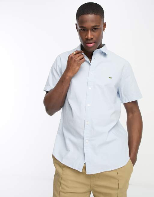 Blue and deals white lacoste shirt