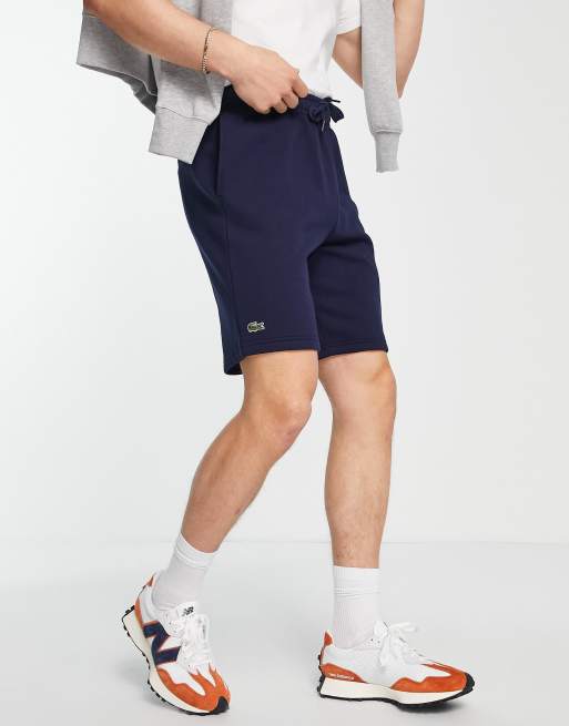Lacoste - Short van jersey in marineblauw
