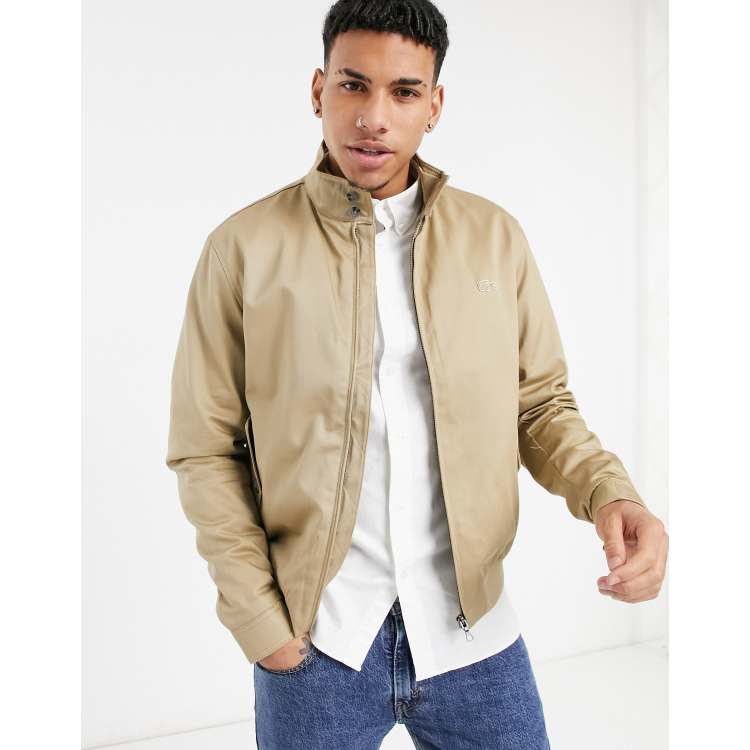 Lacoste short zip cotton twill jacket