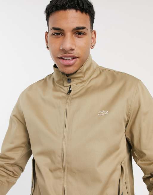 Lacoste short zip hot sale cotton twill jacket