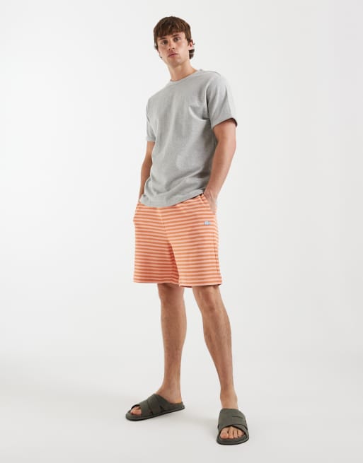 Lacoste – Shorts mit farblich abgesetzten Streifen in Orange, 3 von 5