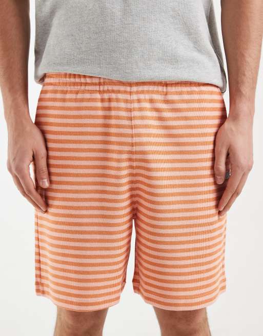 Lacoste – Shorts mit farblich abgesetzten Streifen in Orange, 4 von 5