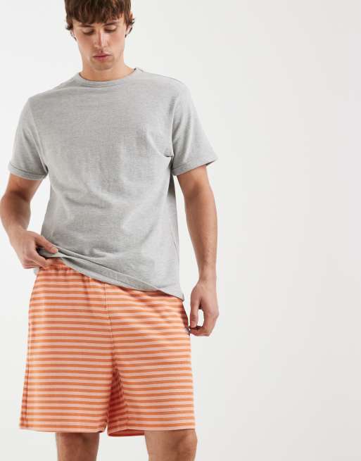 Lacoste – Shorts mit farblich abgesetzten Streifen in Orange, 5 von 5