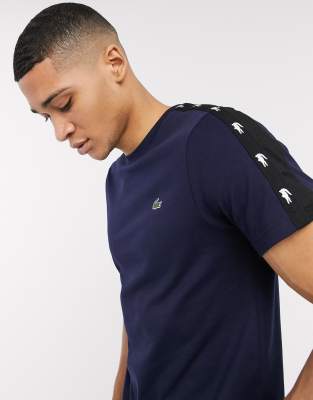 T shirt lacoste bande croco new arrivals