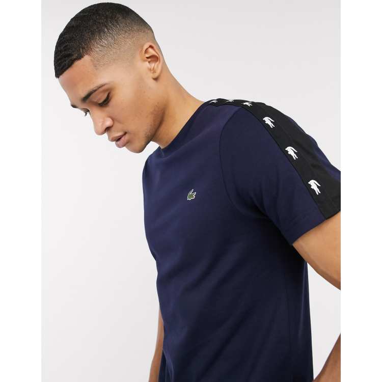 T shirt bleu lacoste sale