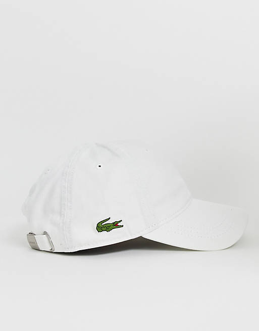 Lacoste side logo baseball cap in white | ASOS
