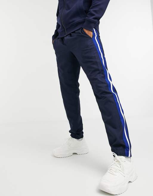 Lacoste side sale stripe jogging bottoms