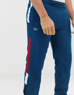 lacoste side stripe jogging bottoms