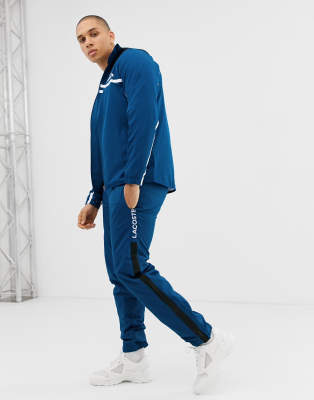 lacoste side stripe jogging bottoms