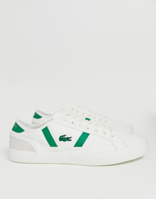 Lacoste - Sideline - Gympen in gebroken wit canvas