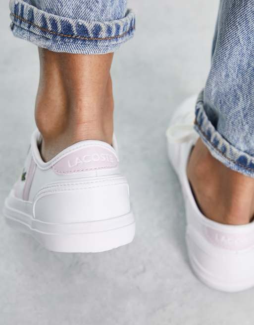 Womens pink lacoste outlet trainers