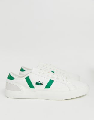 lacoste white plimsolls