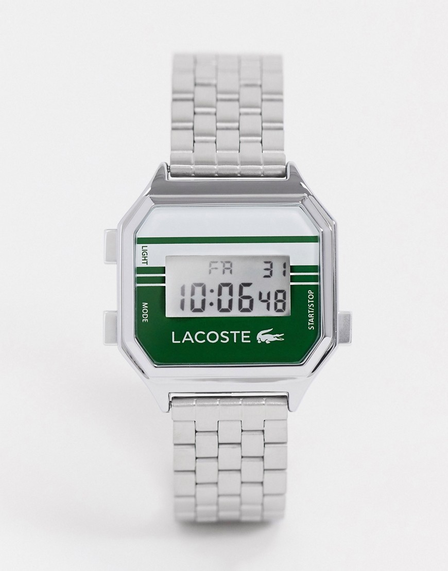 Lacoste – Silverfärgad digital klocka i unisex-modell 2020137