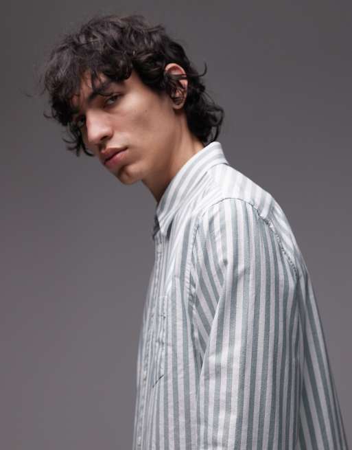 Lacoste - Skjorte med grønne/hvide striber, 4 af 5
