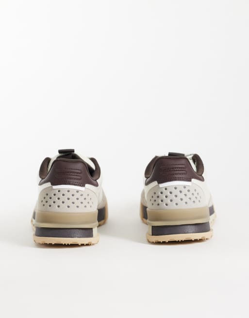 Lacoste Slam Break sneaker in crema e marrone scuro, 5 di 5