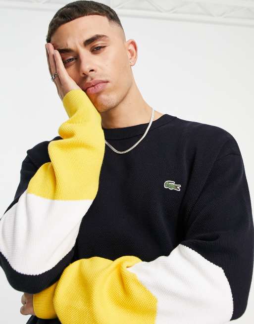 Yellow clearance lacoste sweater