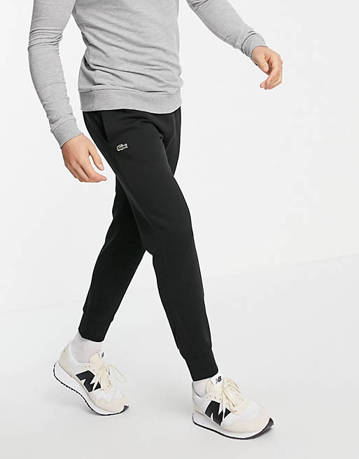 Lacoste slim fit basic joggers in black