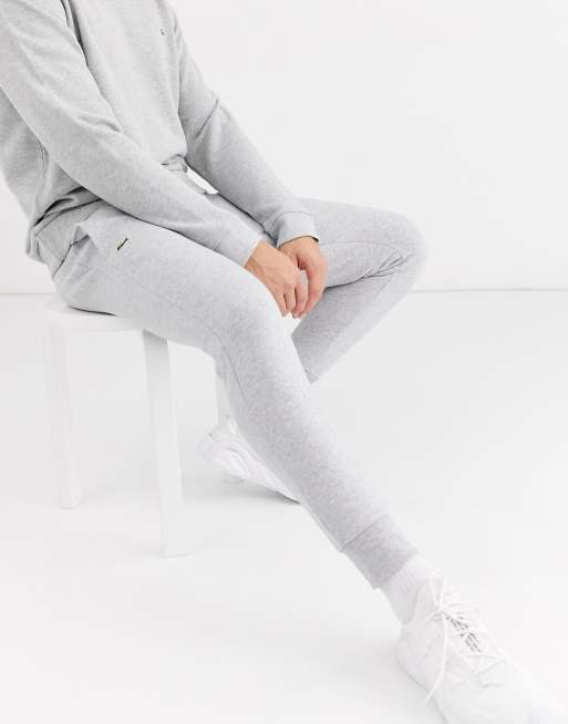 Lacoste slim fit basic joggers in grey ASOS