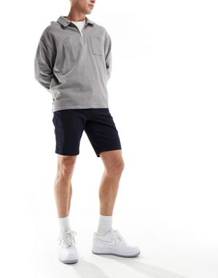 Lacoste slim fit chino short in navy