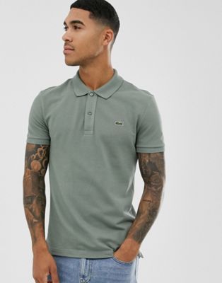 Lacoste slim fit logo polo in green | ASOS