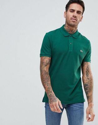 lacoste slim fit polo green