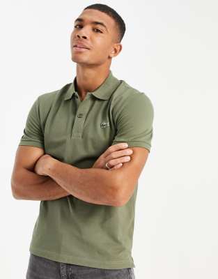 Khaki lacoste store t shirt