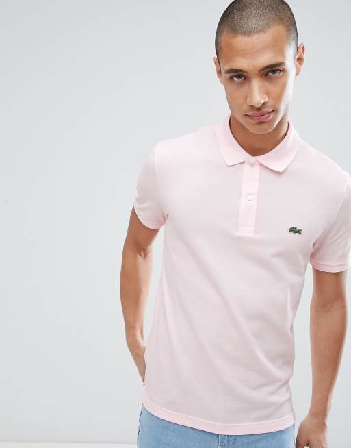 Regnskab Sikker Bowling Lacoste slim fit logo polo shirt in pink | ASOS