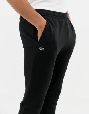 lacoste black joggers mens