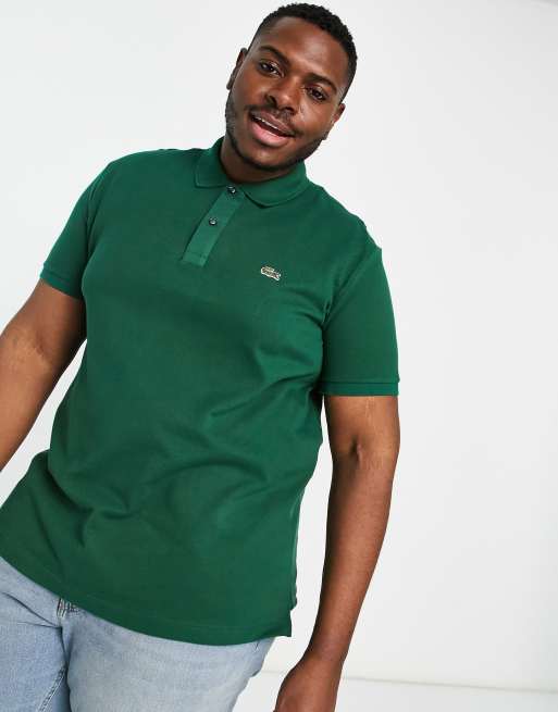 slim fit pique polo in dark green | ASOS