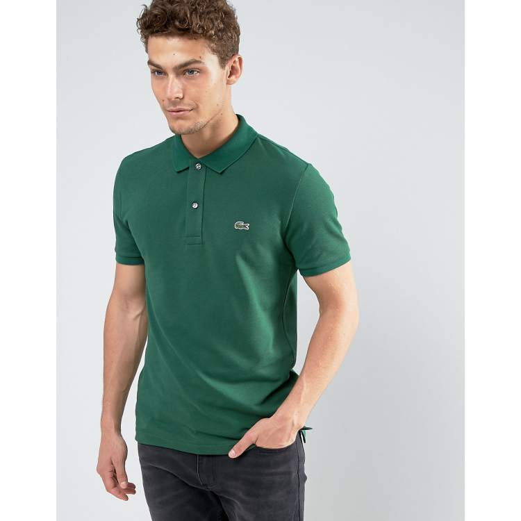 Lacoste Slim Fit Pique Polo In Green ASOS