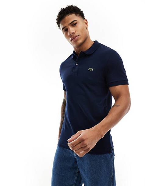 Lacoste slim fit pique polo in navy