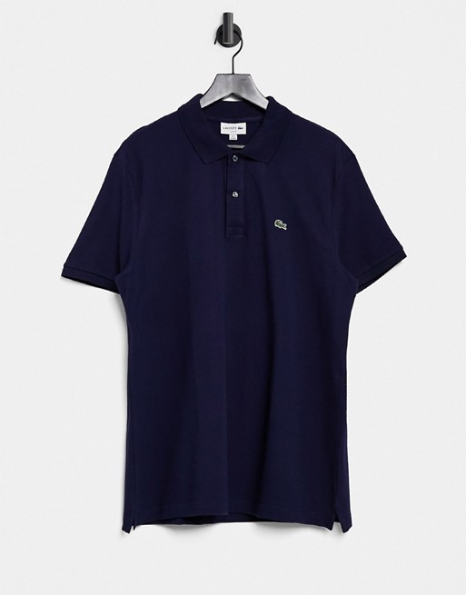 Lacoste slim fit pique polo in navy