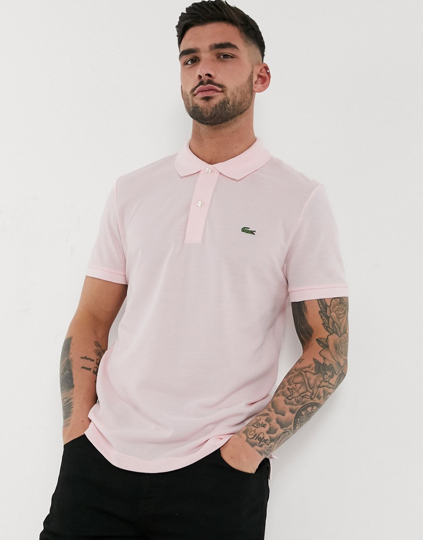 LACOSTE SLIM FIT PIQUE POLO IN PINK,PH4012-00 T03