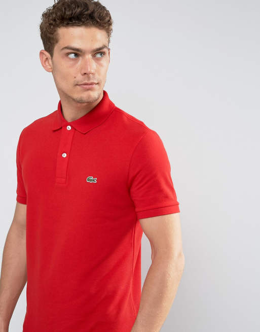 Red lacoste hot sale polo