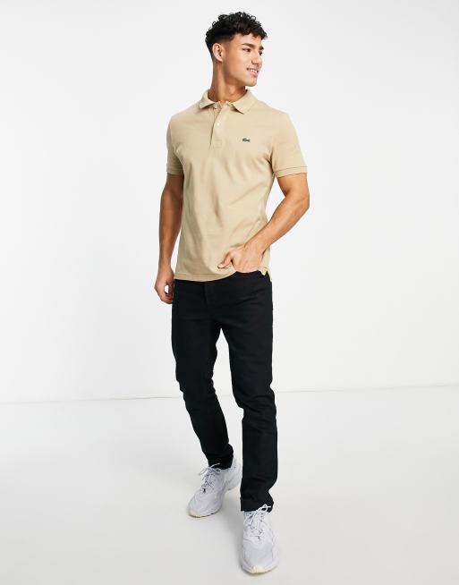 Polo lacoste beige discount homme