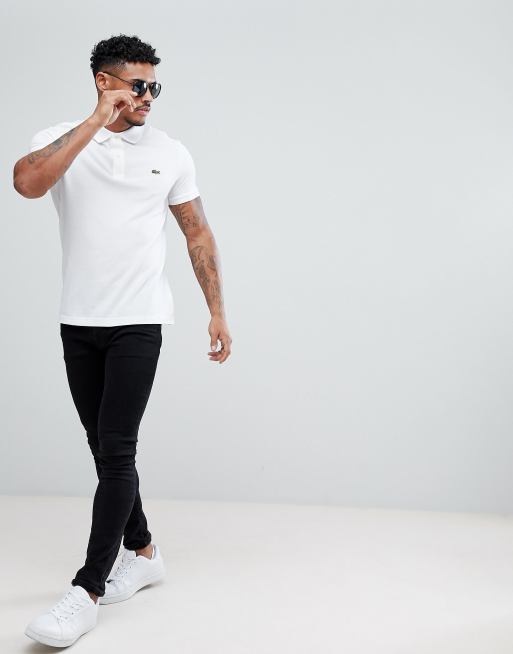 Lacoste slim fit polo 2024 white