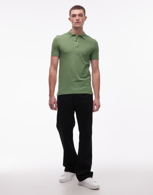 Lacoste slim fit polo in mid green, 2 of 5