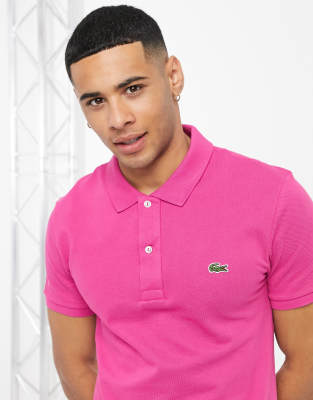 Pink best sale lacoste shirt