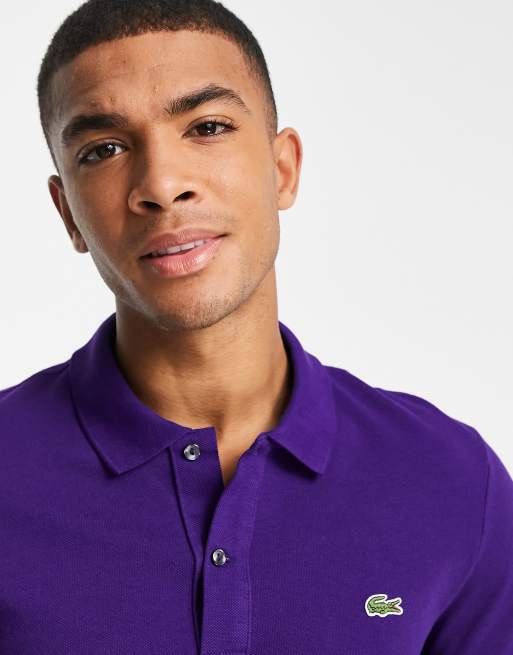 Lacoste slim fit polo shirt in petit pique ASOS