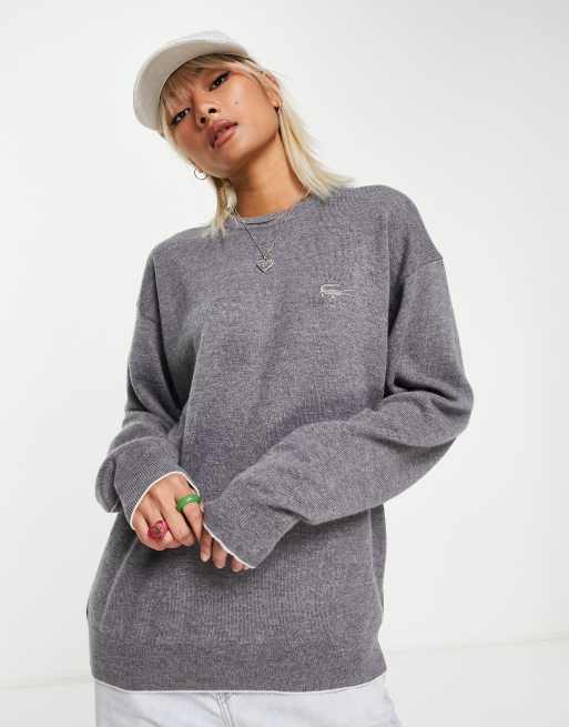 Grey lacoste clearance jumper