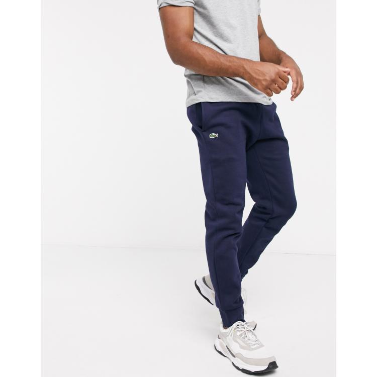 Lacoste slim hot sale cuffed fleece pants