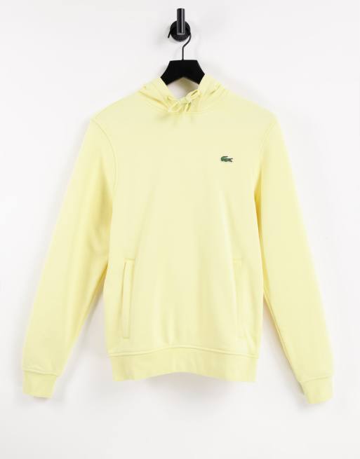 Lacoste small logo overhead hooded sweat in yellow