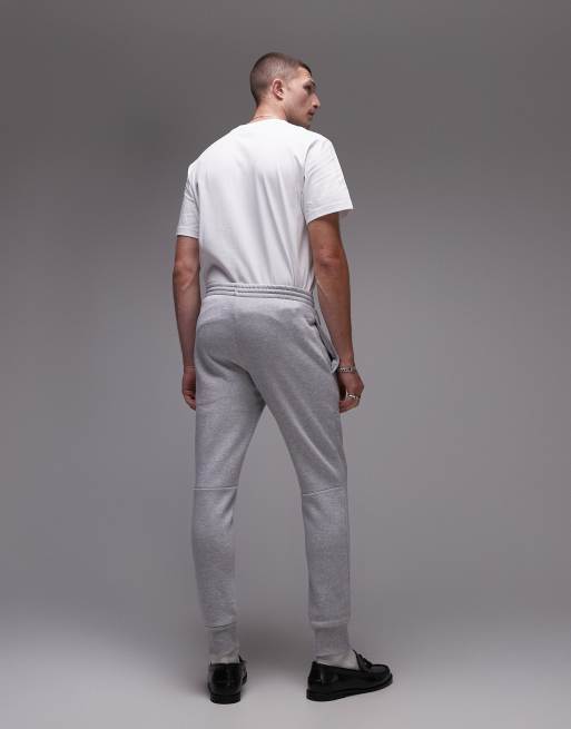 Lacoste Smalle sweatpants met logo in grijs