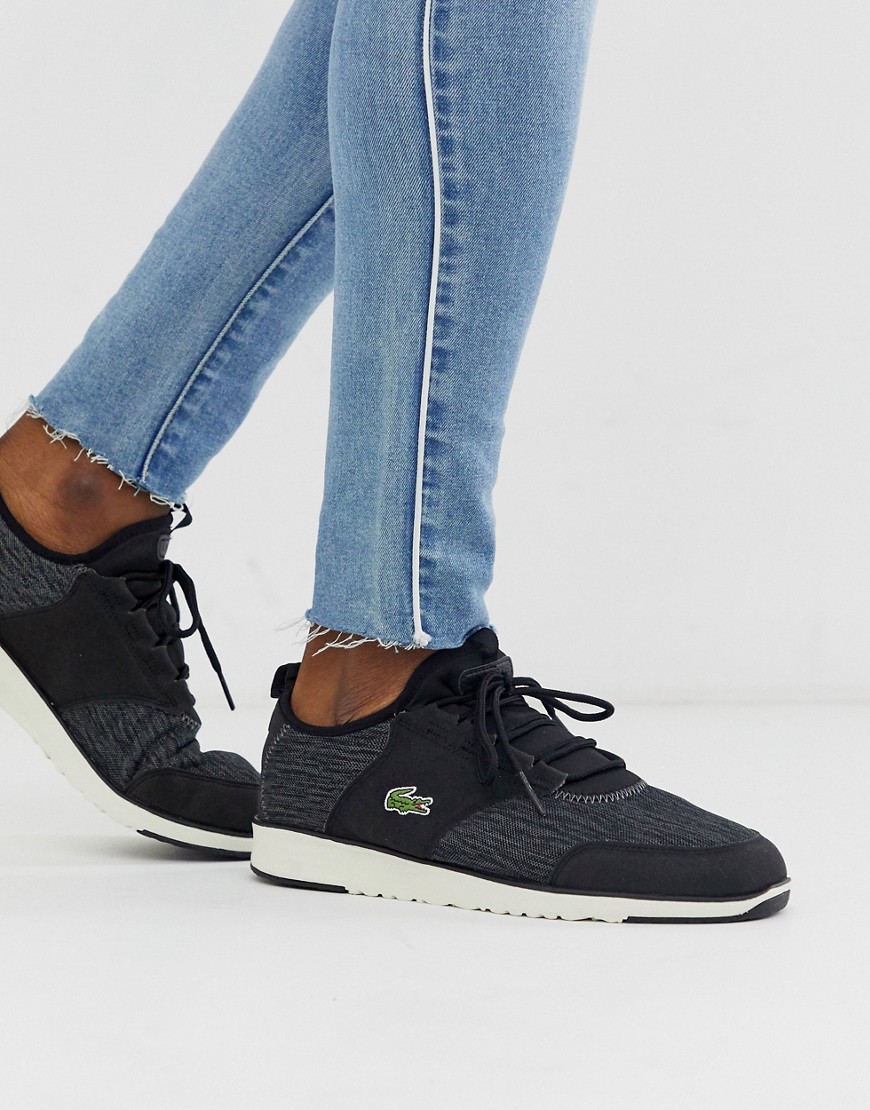 Lacoste - Sneakers a calza nere-Nero
