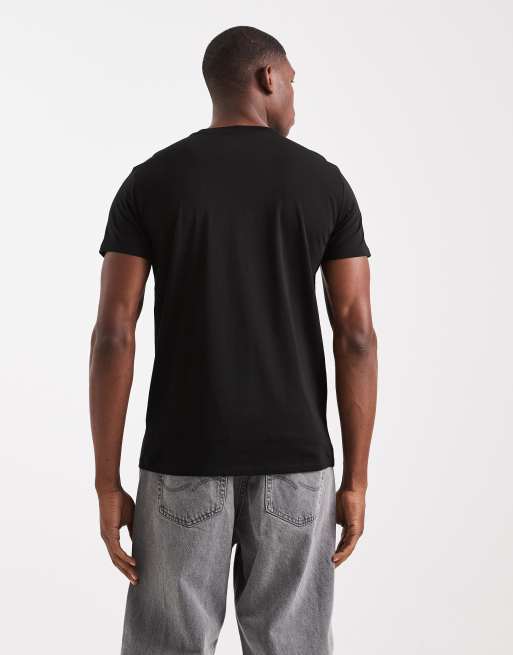 Lacoste - Sort t-shirt i pima-bomuld med logo, 3 af 5